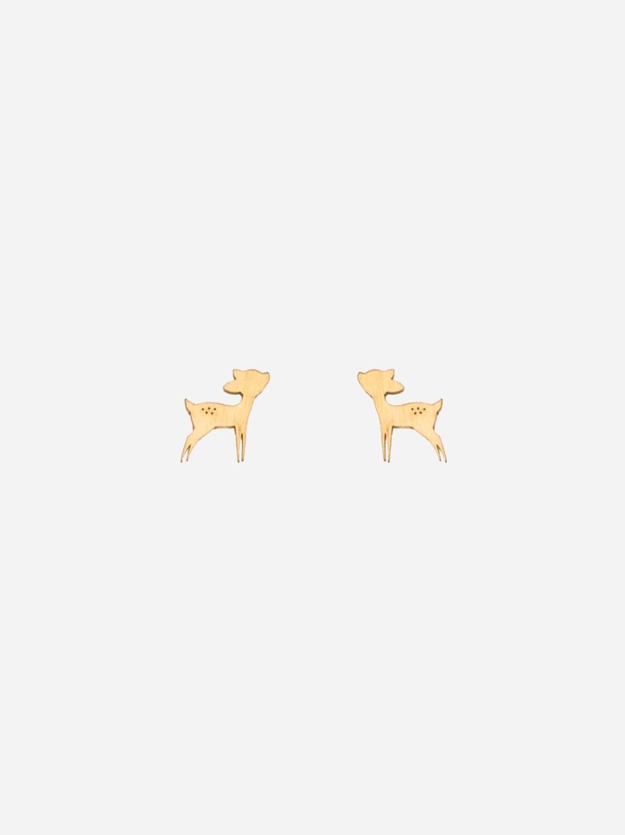 Brincos Nature Bambi Dourados | Coquine Jewelry