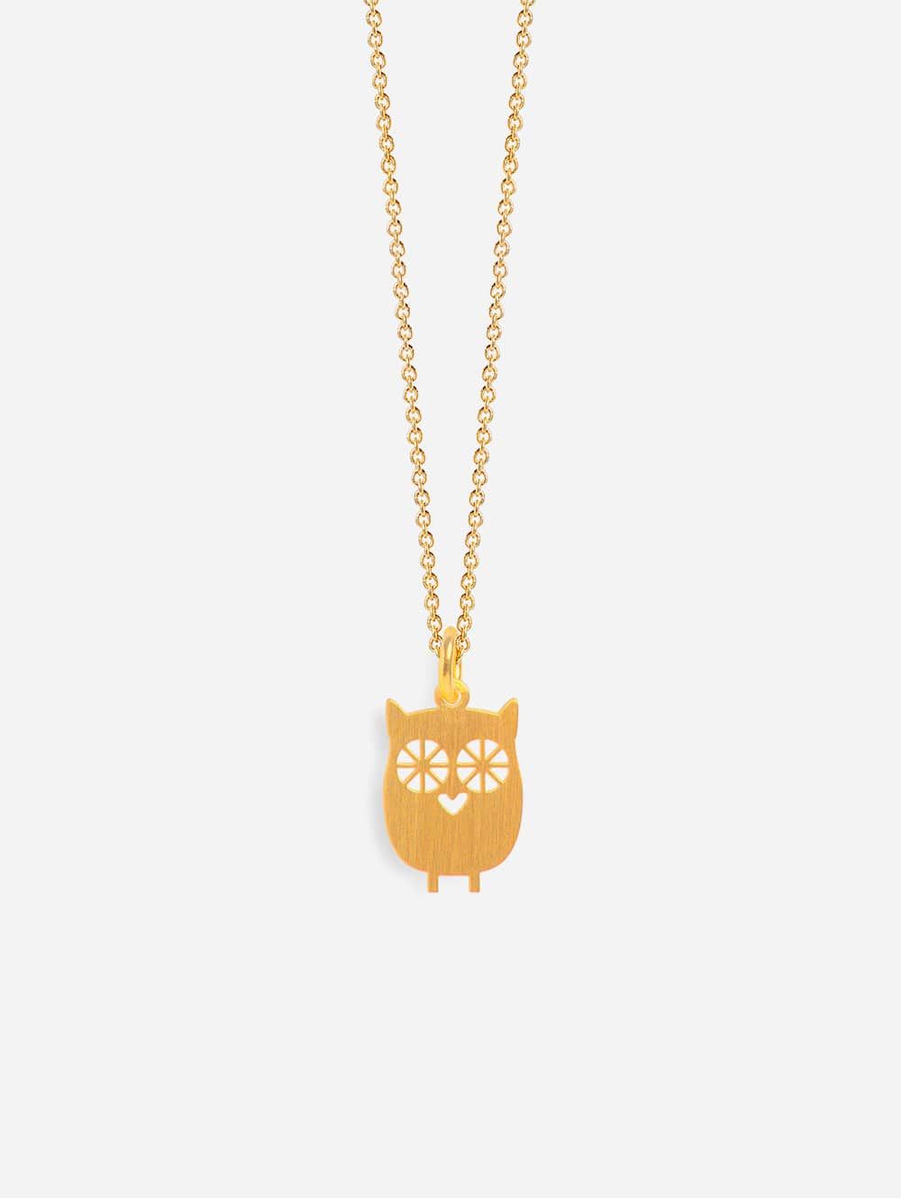 Golden Necklace Owl | Coquine Jewelry