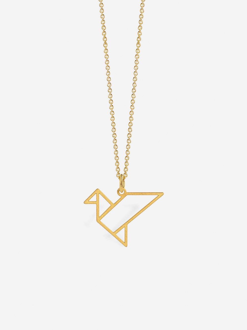 Golden Necklace Origami Tsuru | Coquine Jewelry