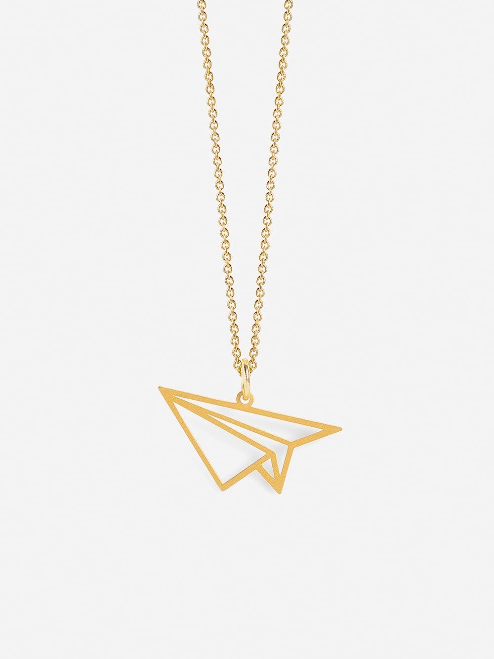 Golden Necklace Origami Airplane | Coquine Jewelry 