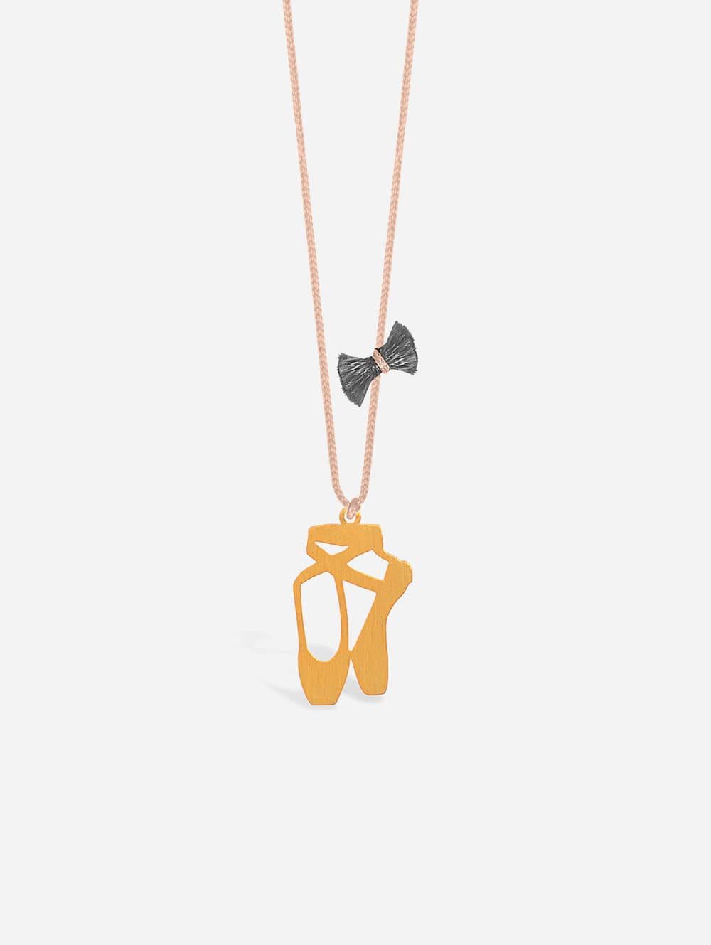 Golden Necklace Ballerina-Linen String | Coquine Jewelry