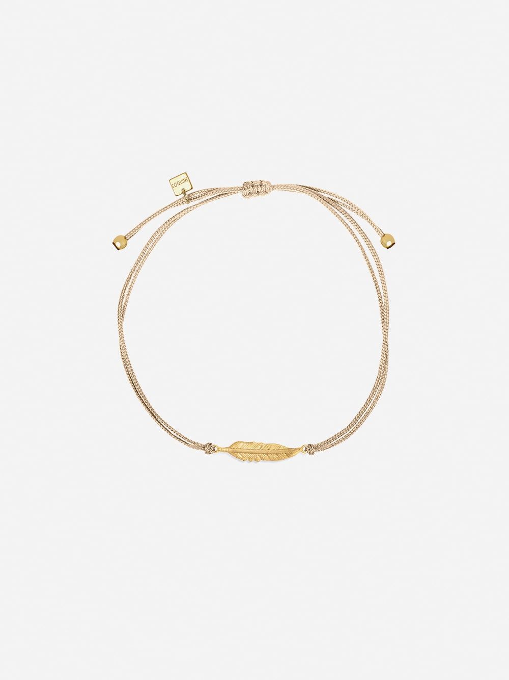 Golden Bracelet Boho Feather | Coquine Jewelry
