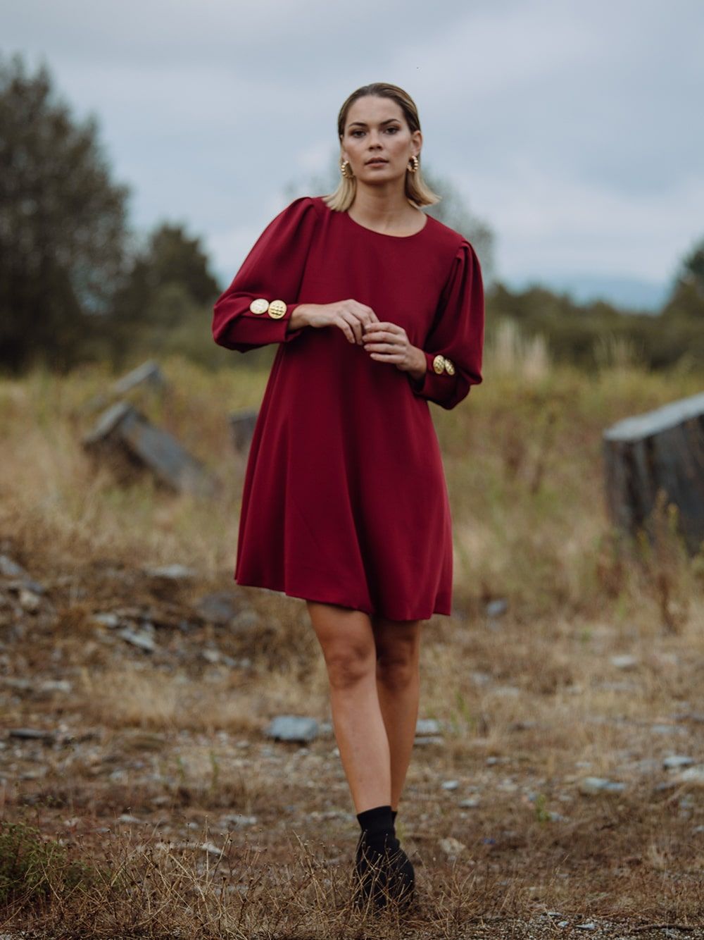 Bordeaux Dress Jane | Baguy
