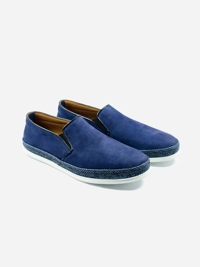 Blue Slip-On Sneakers | Lemoke
