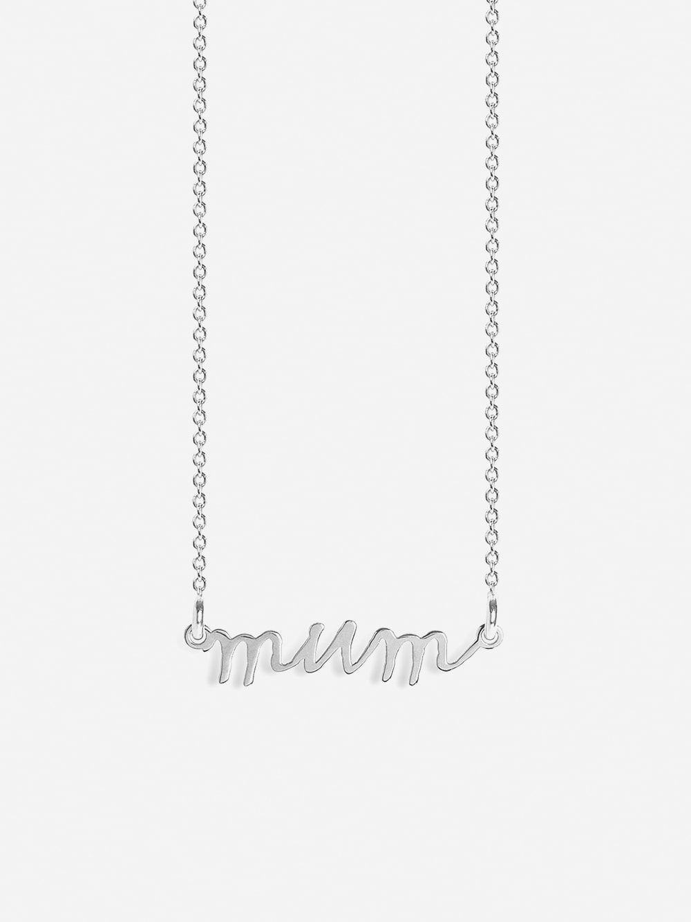 Silver Necklace Mum Handwritten | Coquine Jewelry 