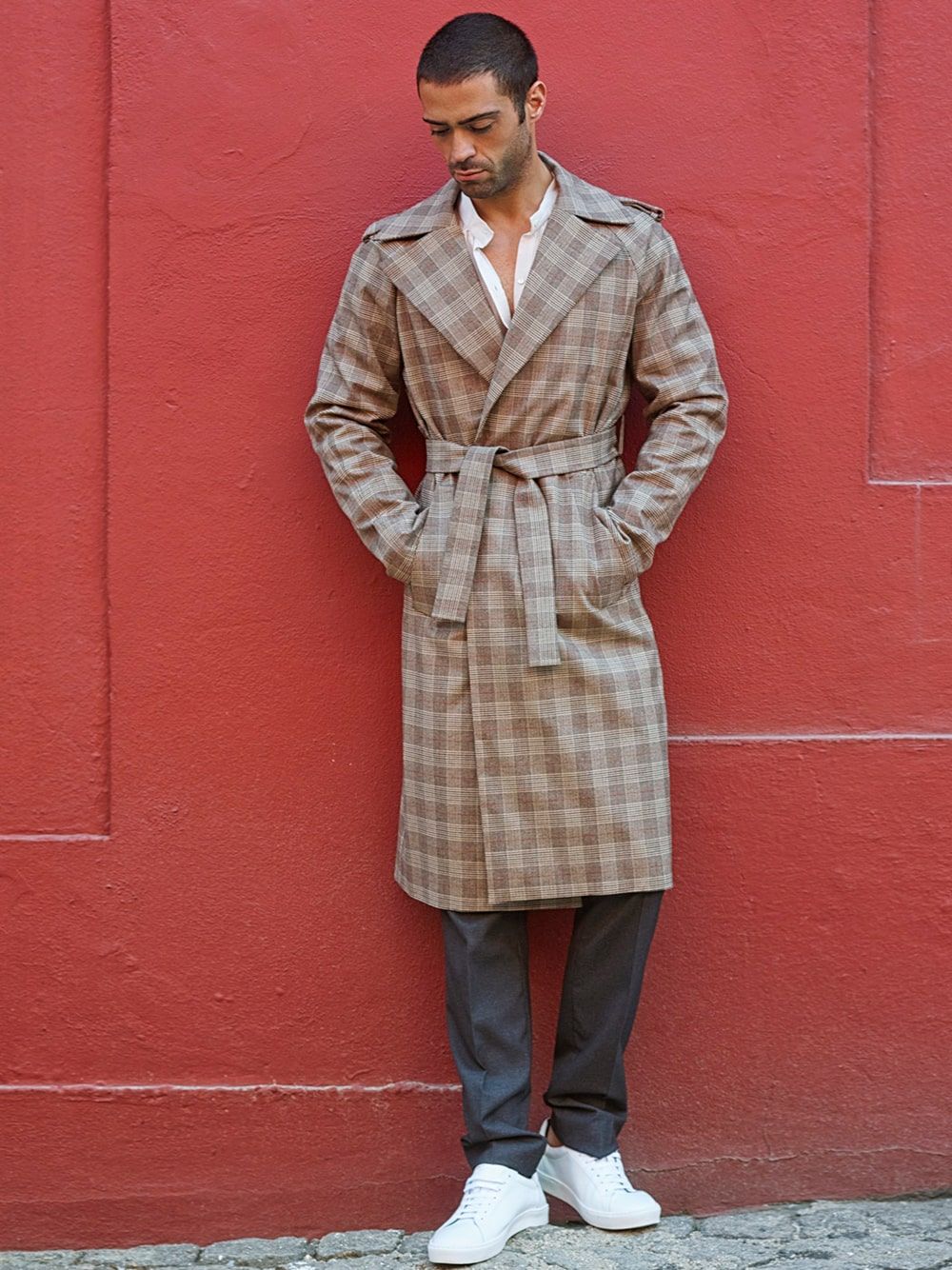 Multicolor Checked Coat | Diogo Miranda