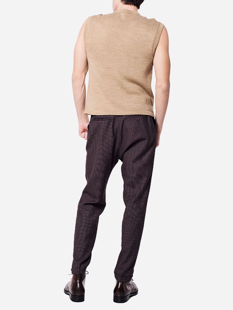 Bugundy Pattern Trousers | Nair Xavier