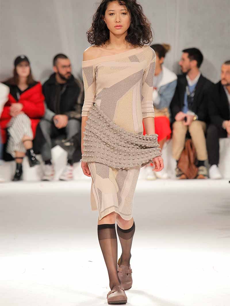 Assimetric Jacquard Dress | Susana Bettencourt