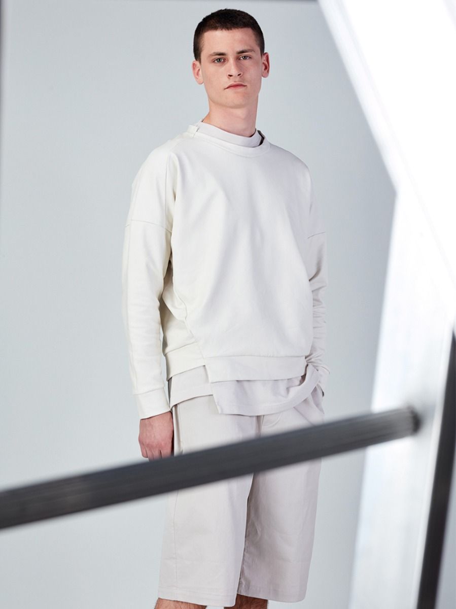 White Asymmetric Sweatshirt | Rita Sá