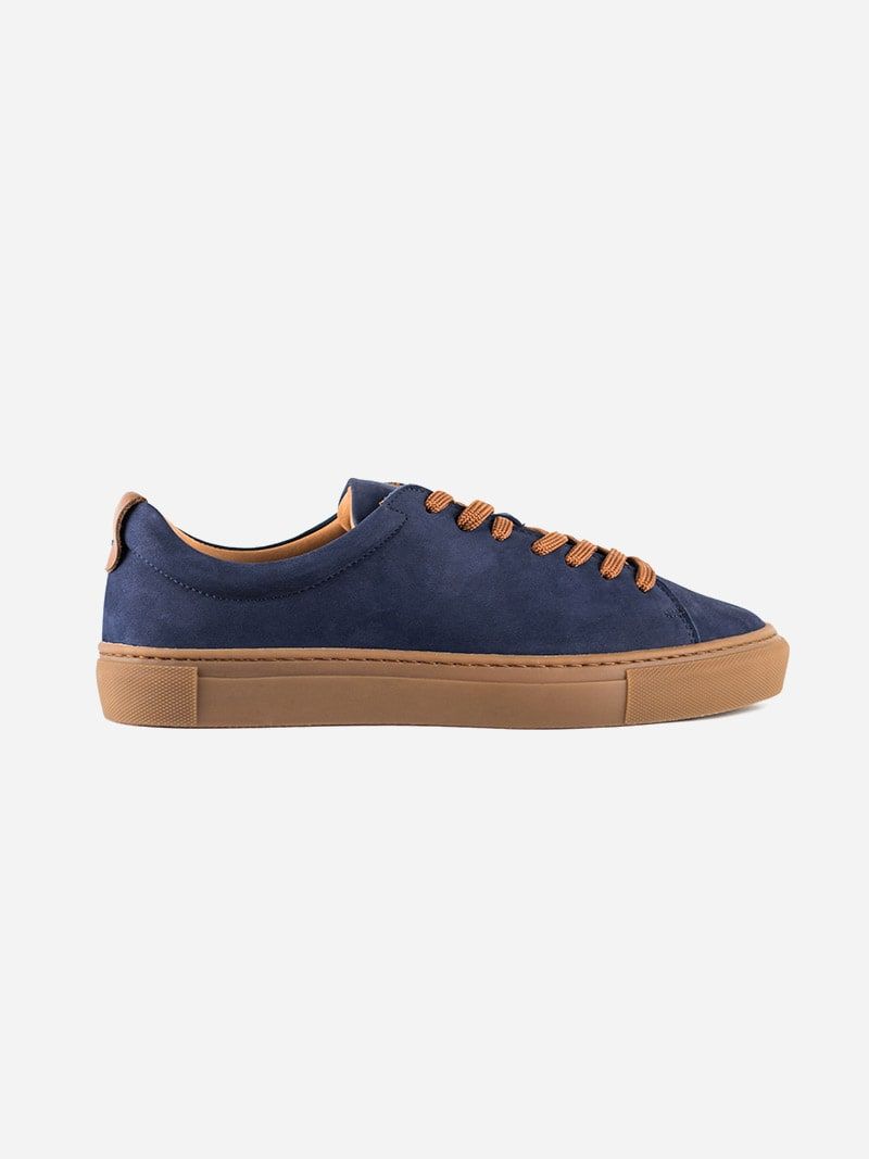 Blue and Brown Nubuck Sneakers | Lemoke
