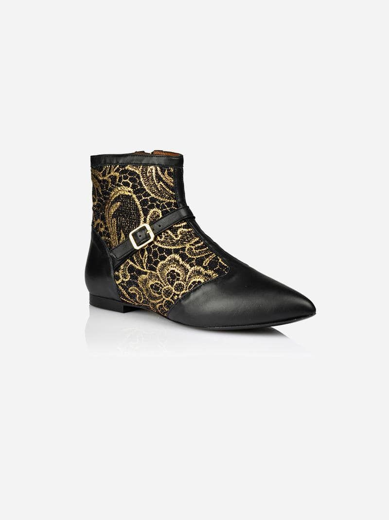 Day & Night Black & Gold Boots | JJ Heitor 