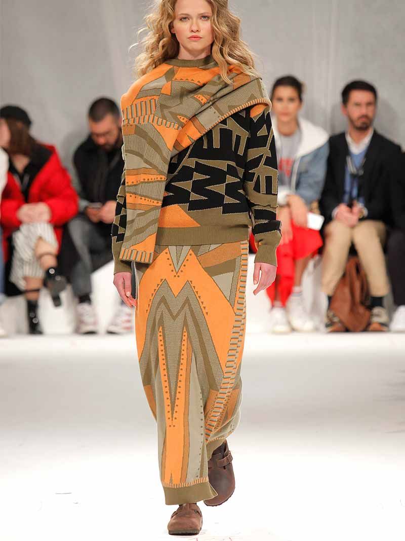 Earth Geometric Midi Skirt | Susana Bettencourt
