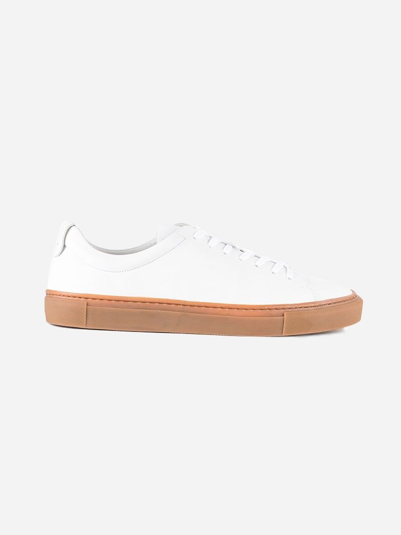 White and Brown Nubuck Sneakers | Lemoke