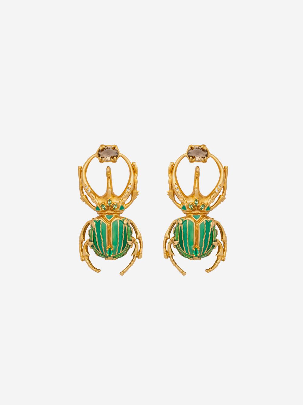 Brincos Verdes Royal enamel Beetle