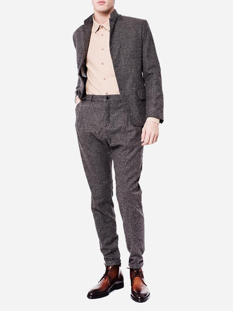 Grey Pattern Trousers | Nair Xavier