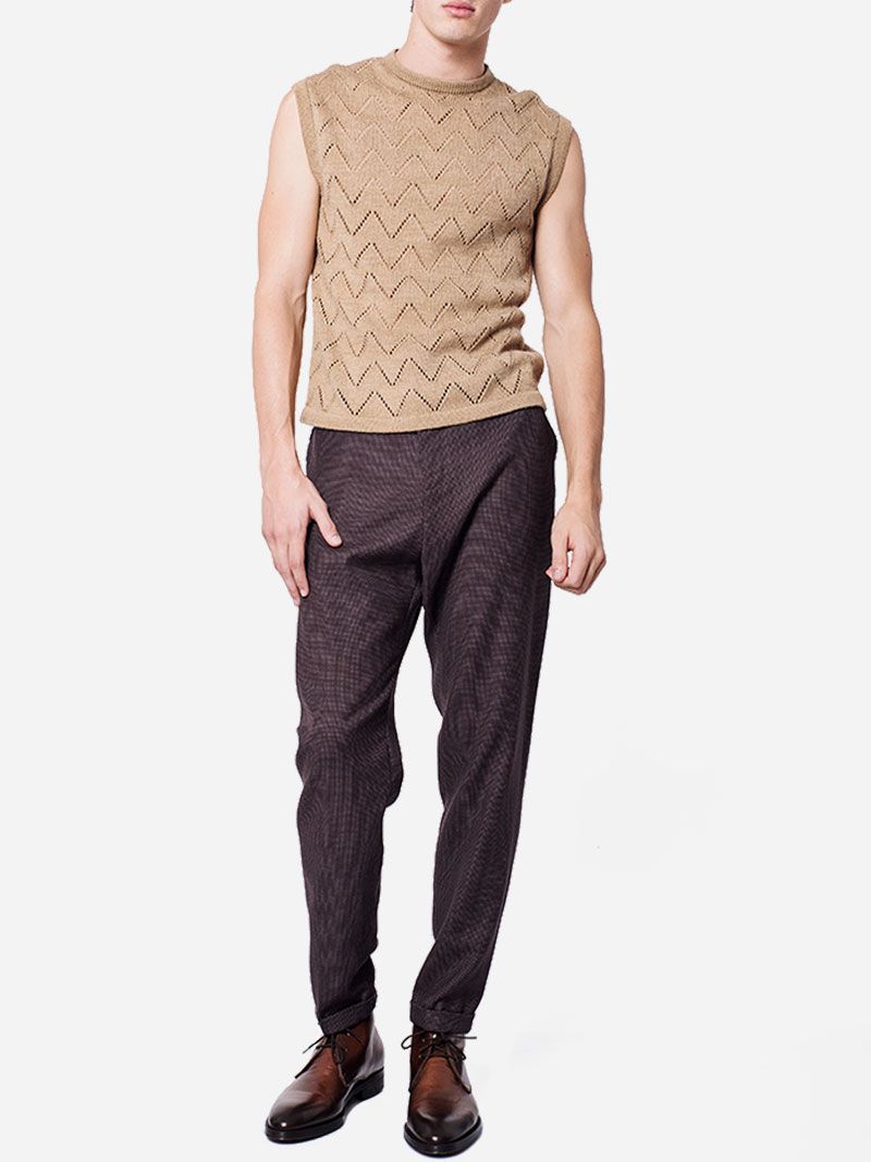 Bugundy Pattern Trousers | Nair Xavier