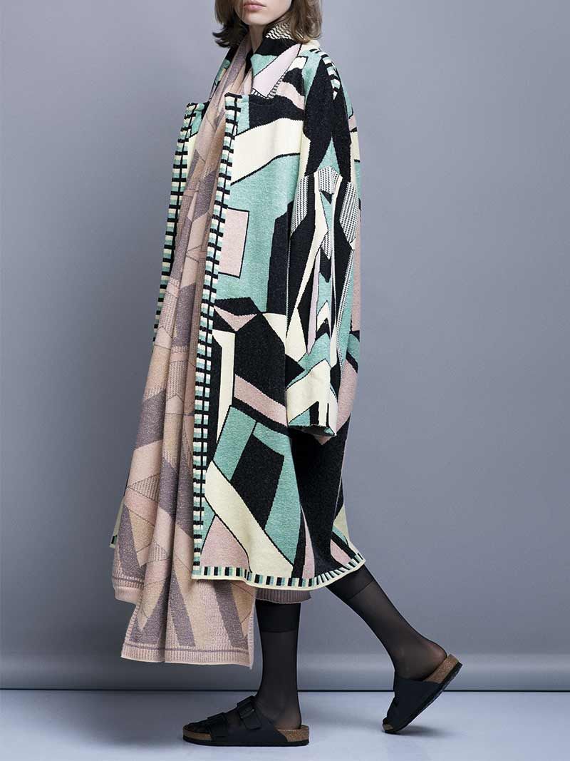 Jacquard Knit Oversized Scarf | Susana Bettencourt
