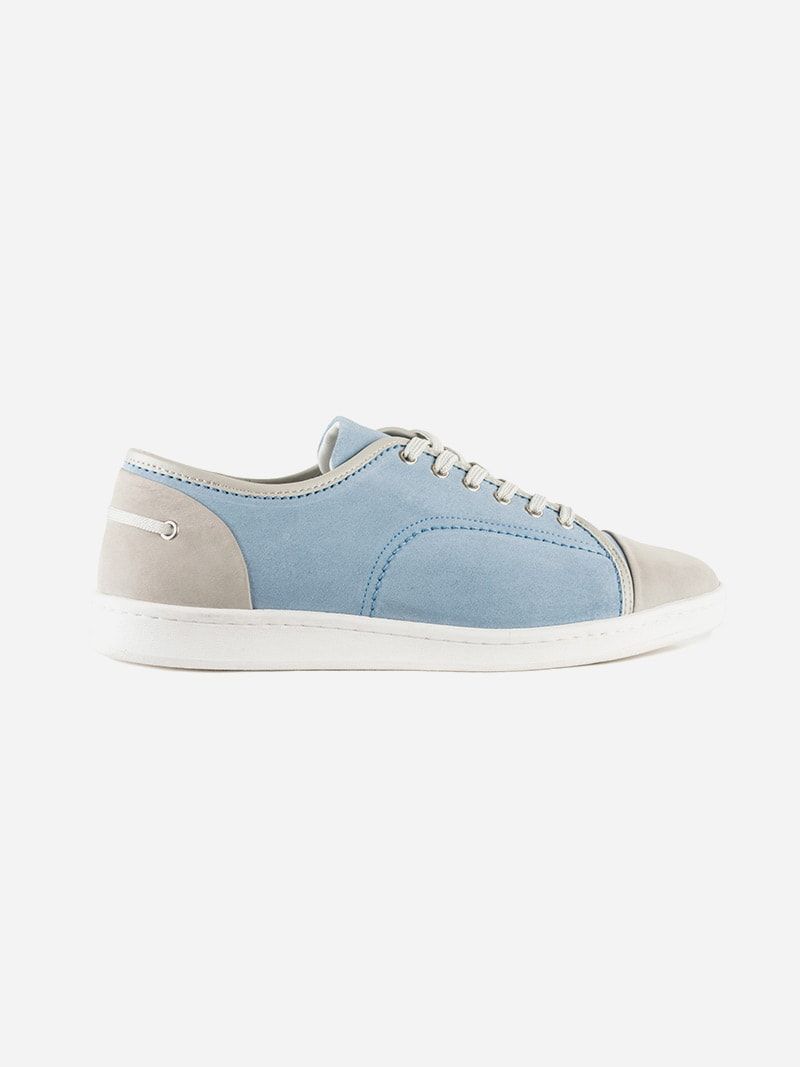 Light Blue Nubuck Sneakers | Lemoke