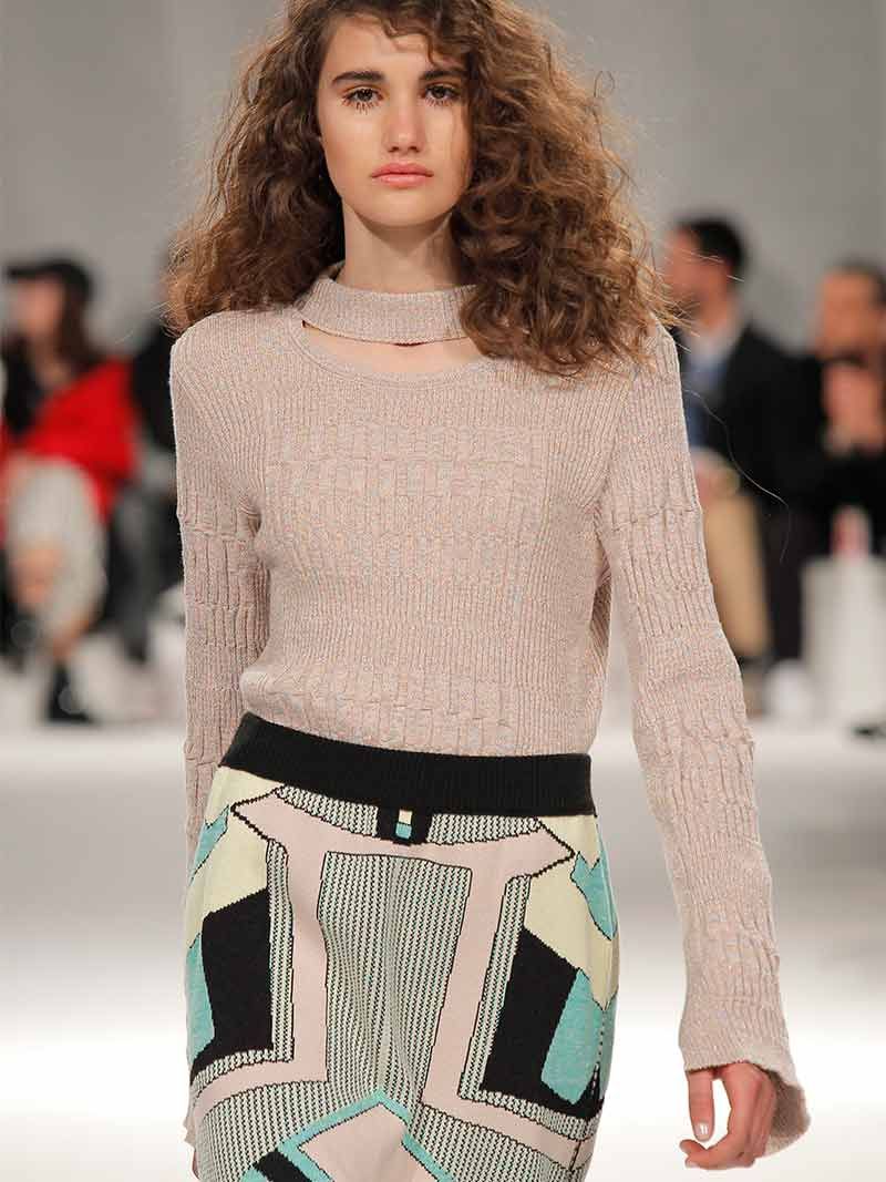 Rib Crop Sweater Shinny Pink | Susana Bettencourt
