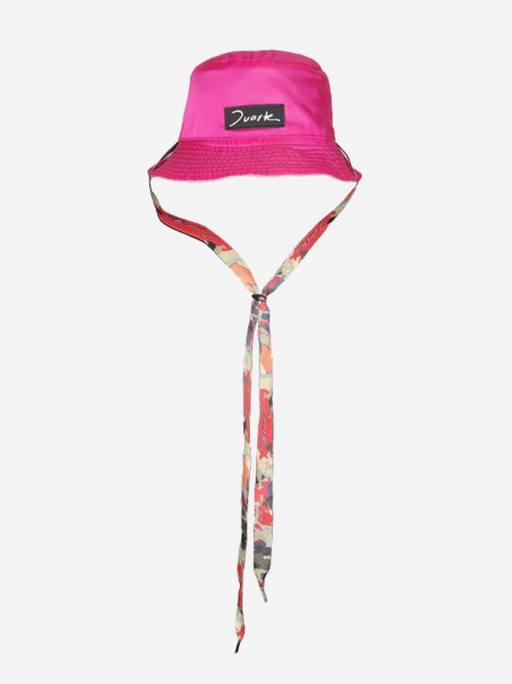 Double Pink Bucket Hat with Drawstring 