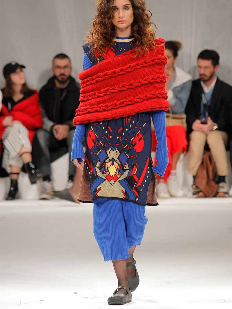 5 Color Knit Cape Dress | Susana Bettencourt