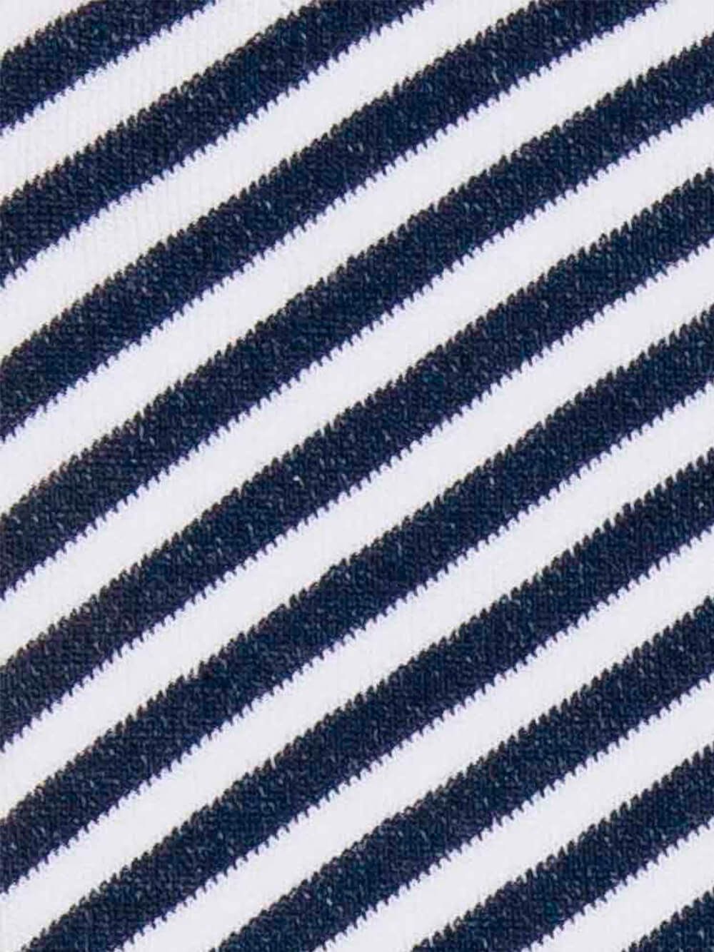 Marine Diagonal Striped Socks | Lolo Carolo