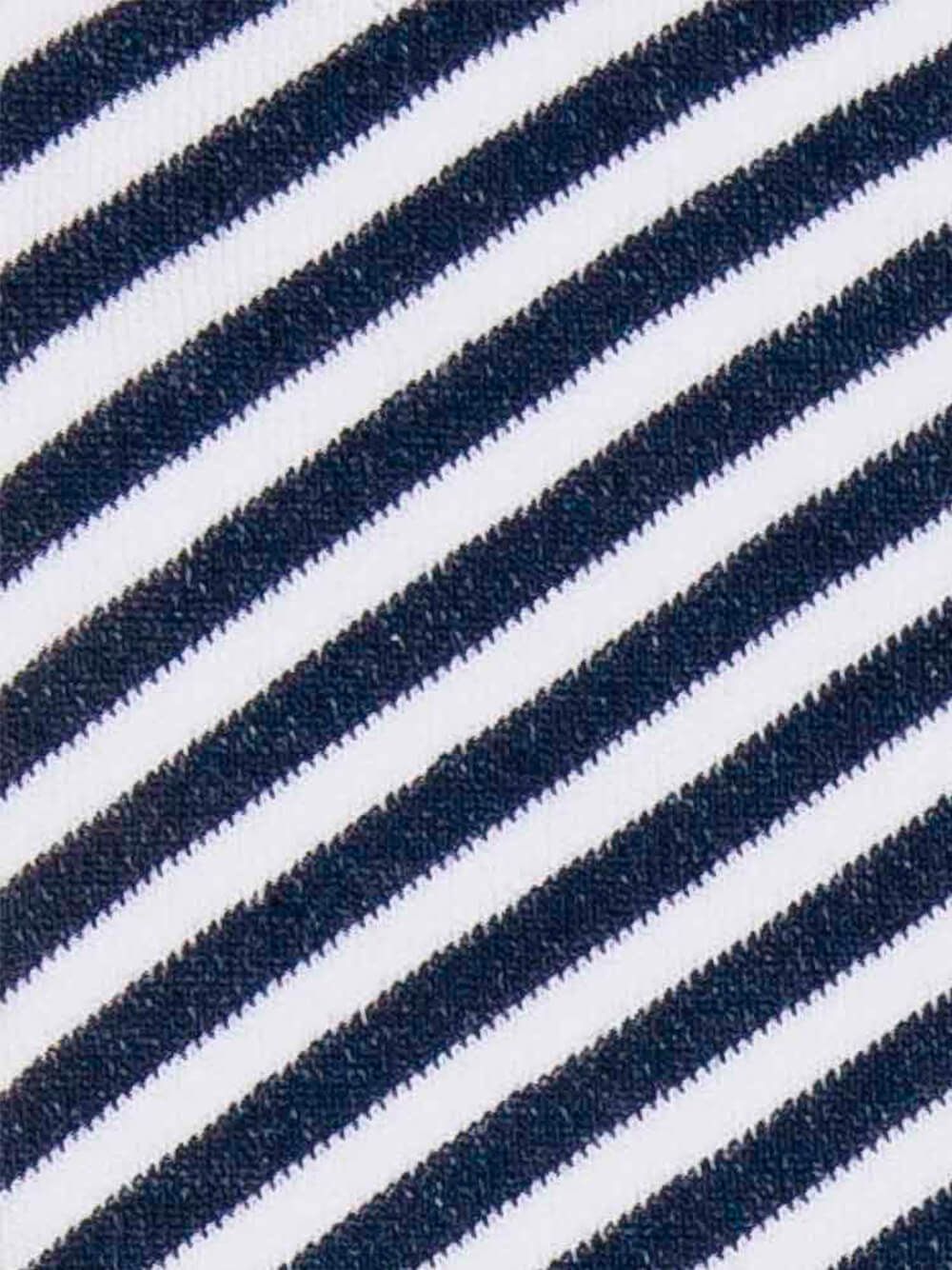 Marine Diagonal Striped Socks | Lolo Carolo