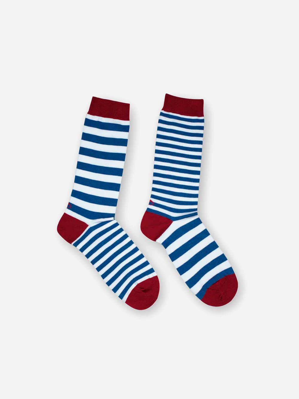 Marine Horizontal Stripes Socks | Lolo Carolo