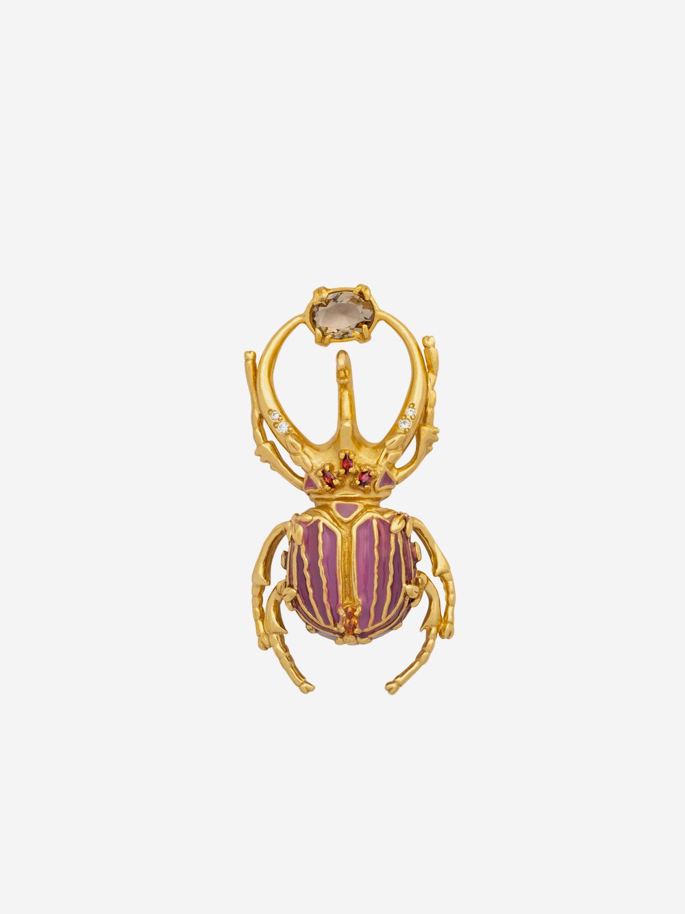 Brincos Roxo Royal enamel Beetle