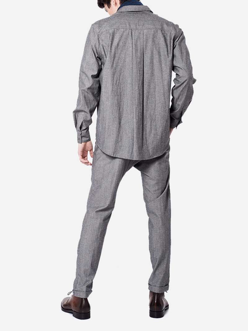 Grey shirt with front pockets | Nair Xavier