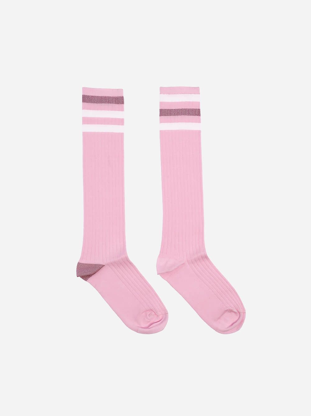 Old School Pink Lurex Socks | Lolo Carolo