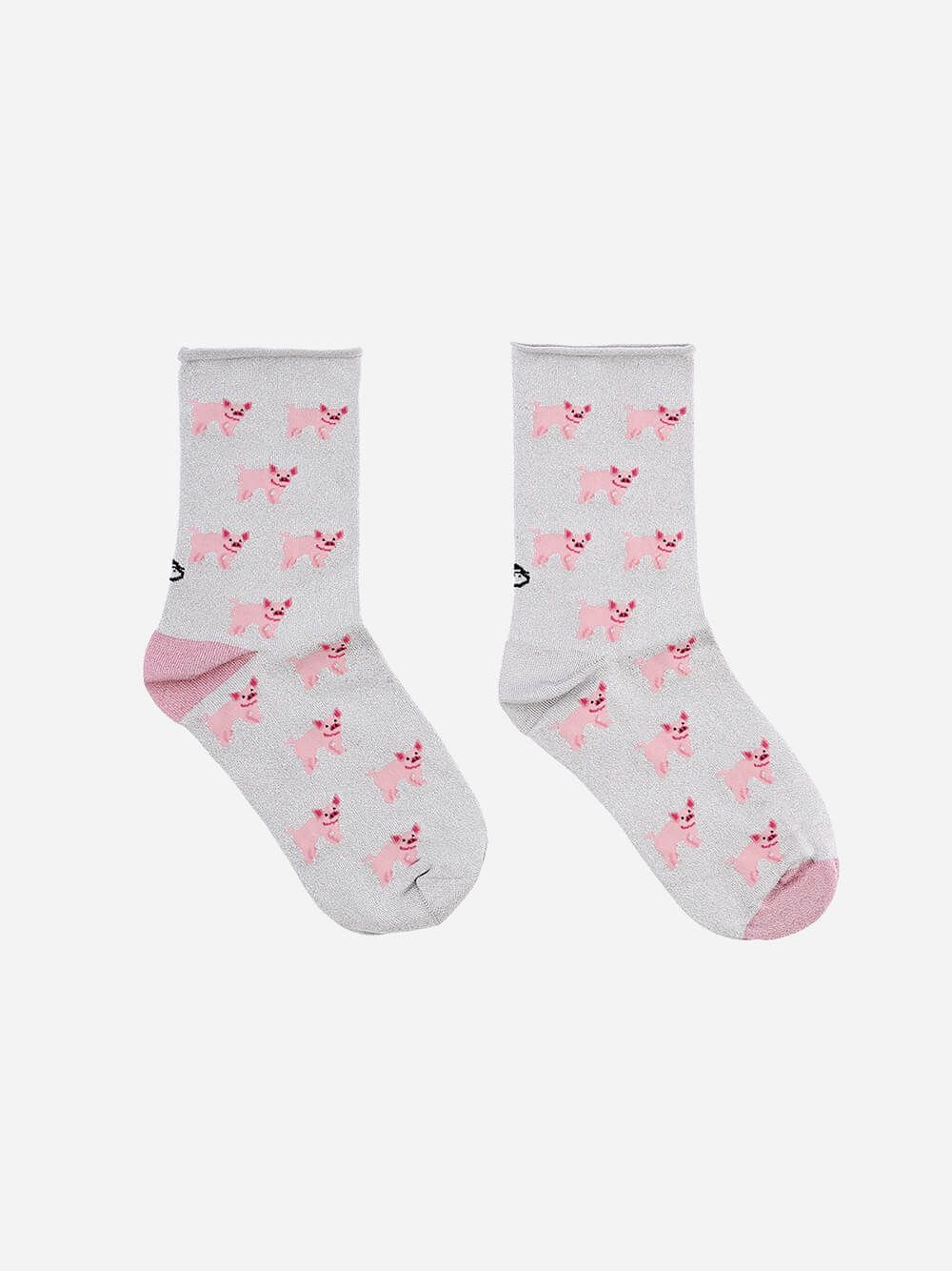 Piglets Lurex Socks | Lolo Carolo