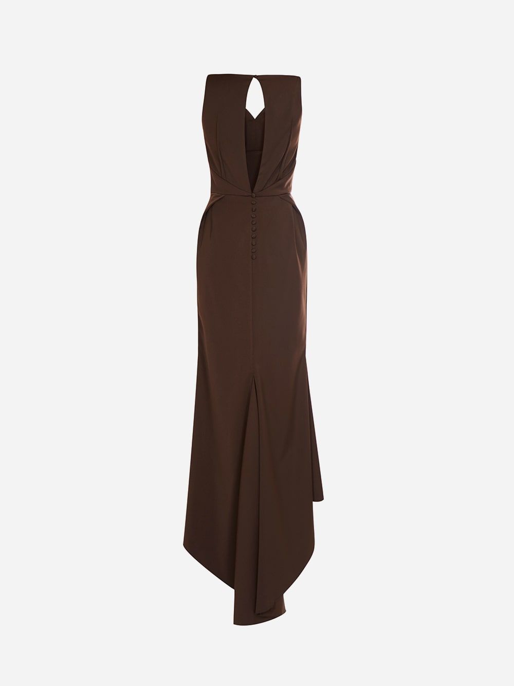 Brown Asymmetric Dress | Diogo Miranda