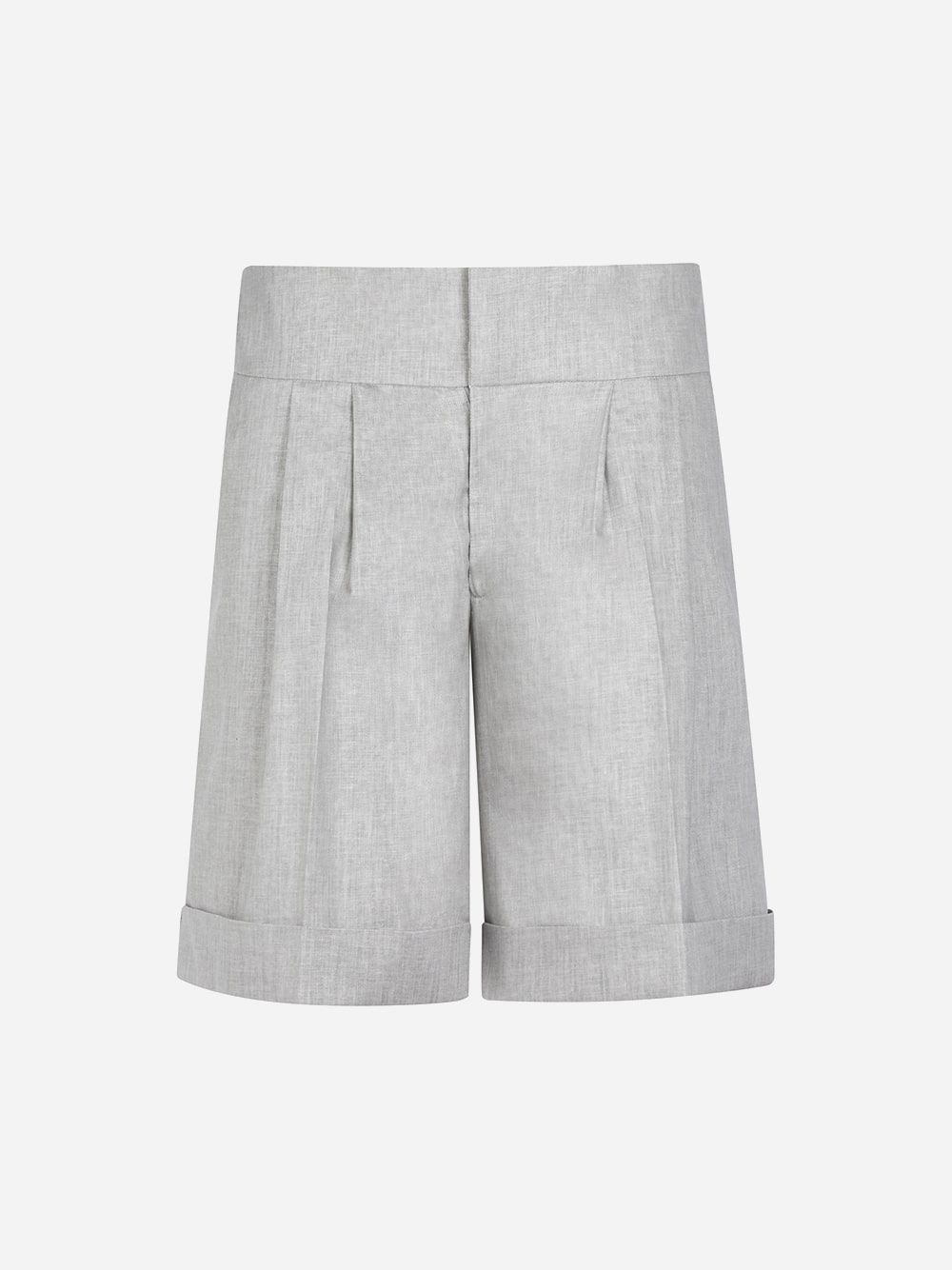 Grey Pleated Shorts | Diogo Miranda