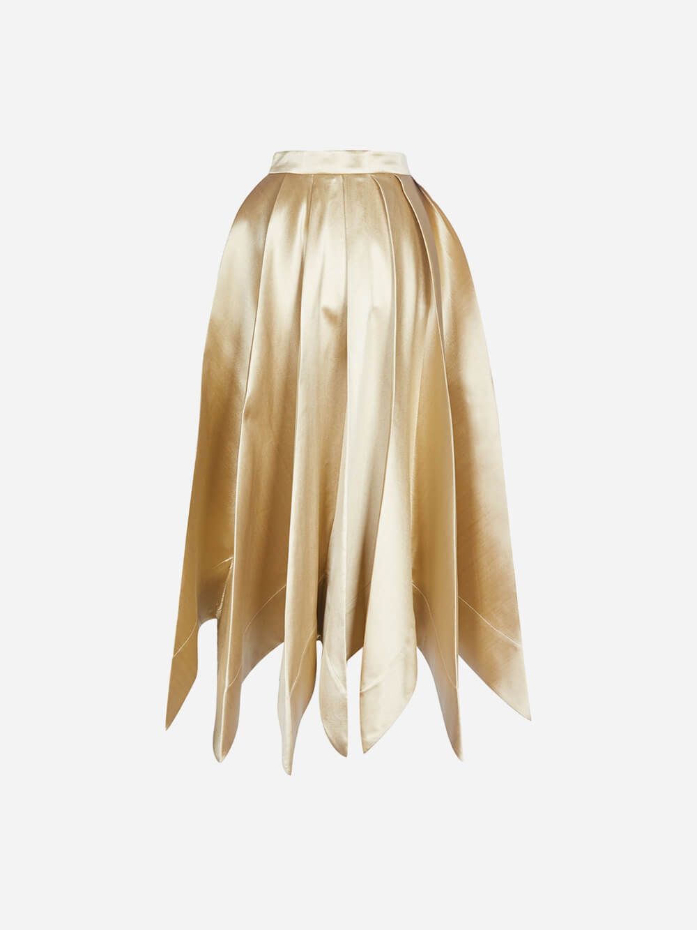 Golden Taffeta Skirt | Diogo Miranda