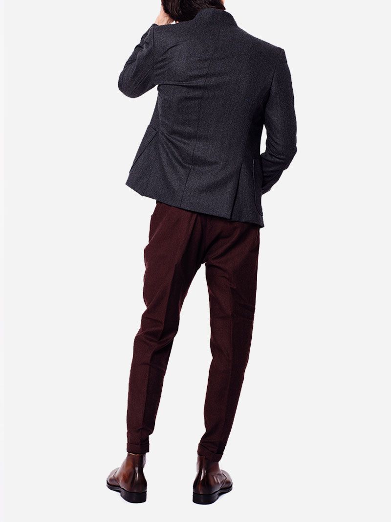 Flannel Burgundy Trousers | Nair Xavier