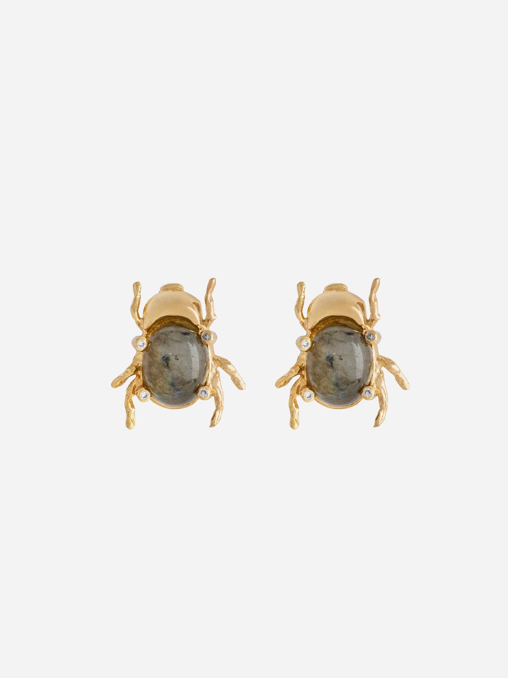 Brincos Baby Beetle Labradorite