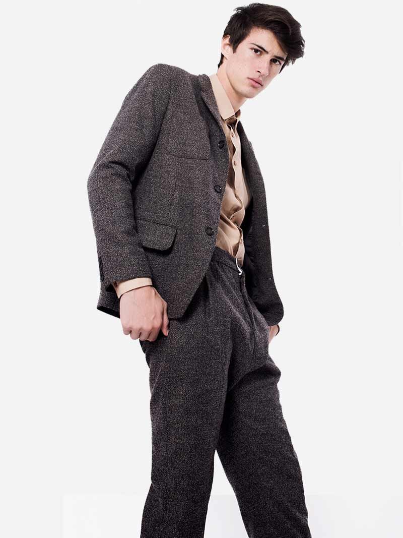 Grey Pattern Trousers | Nair Xavier