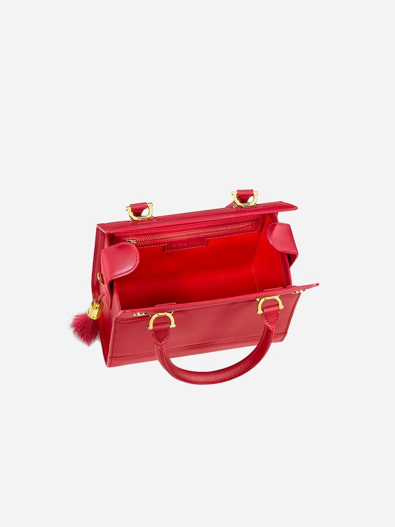 Lisbon Red Mini Satchel Bag | Âme Moi