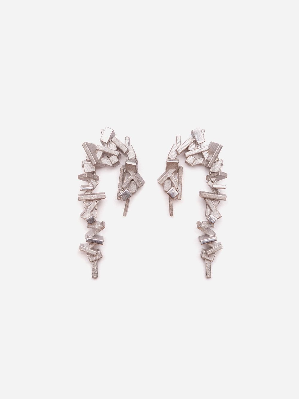 Silver Pendant Earrings City Affairs - V9 | Kathia Bucho