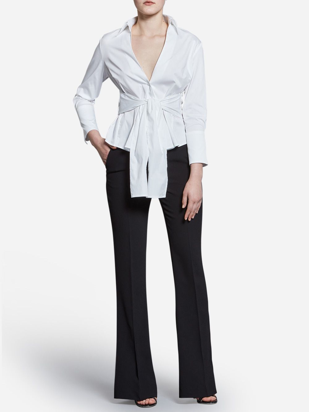 Blusa Branca Monica com Cinto | A-line Clothing