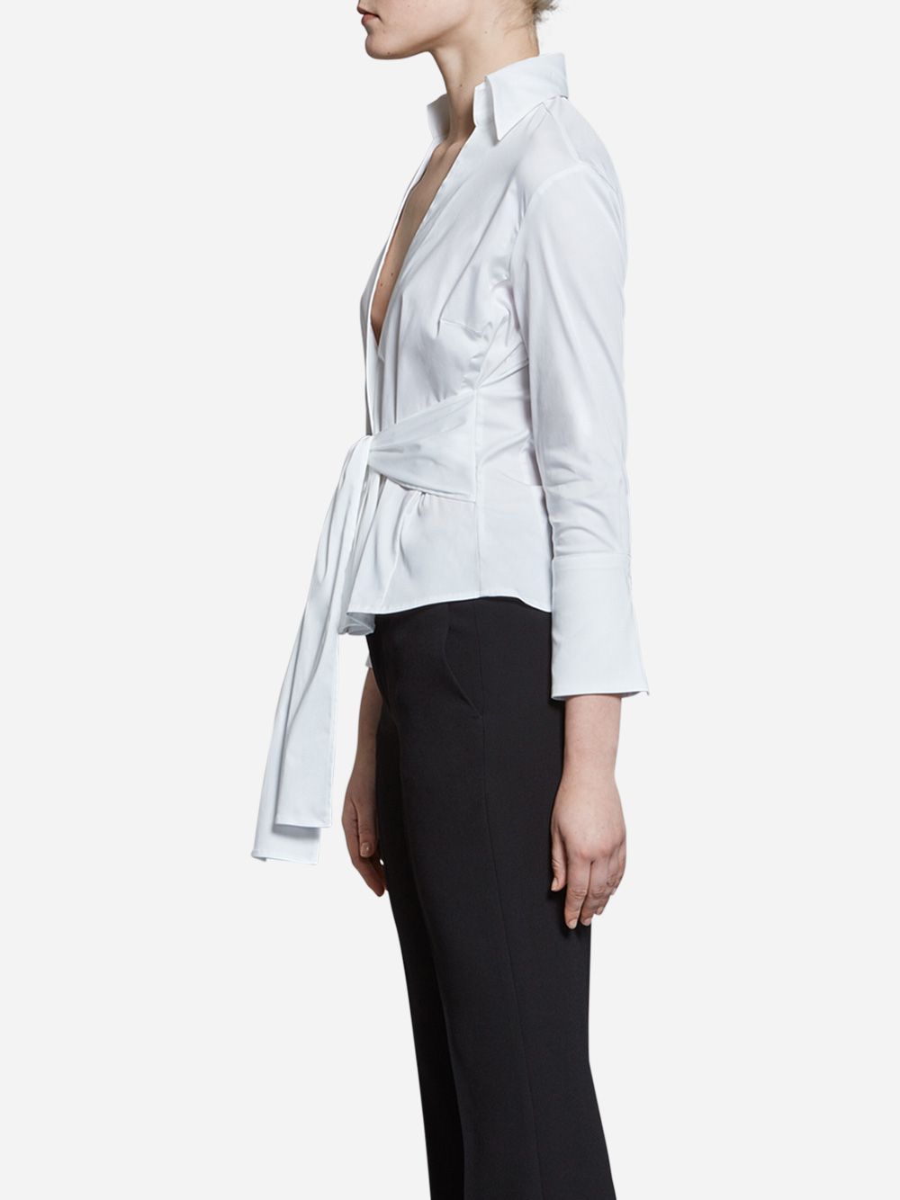 Blusa Branca Monica com Cinto | A-line Clothing