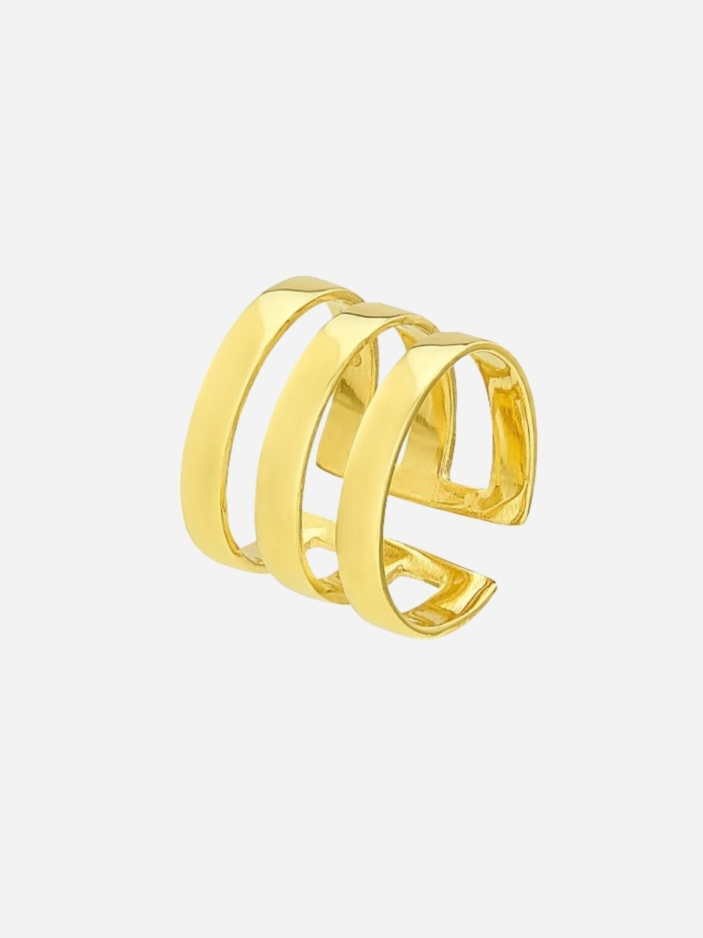 Gold 3 Lines Ring