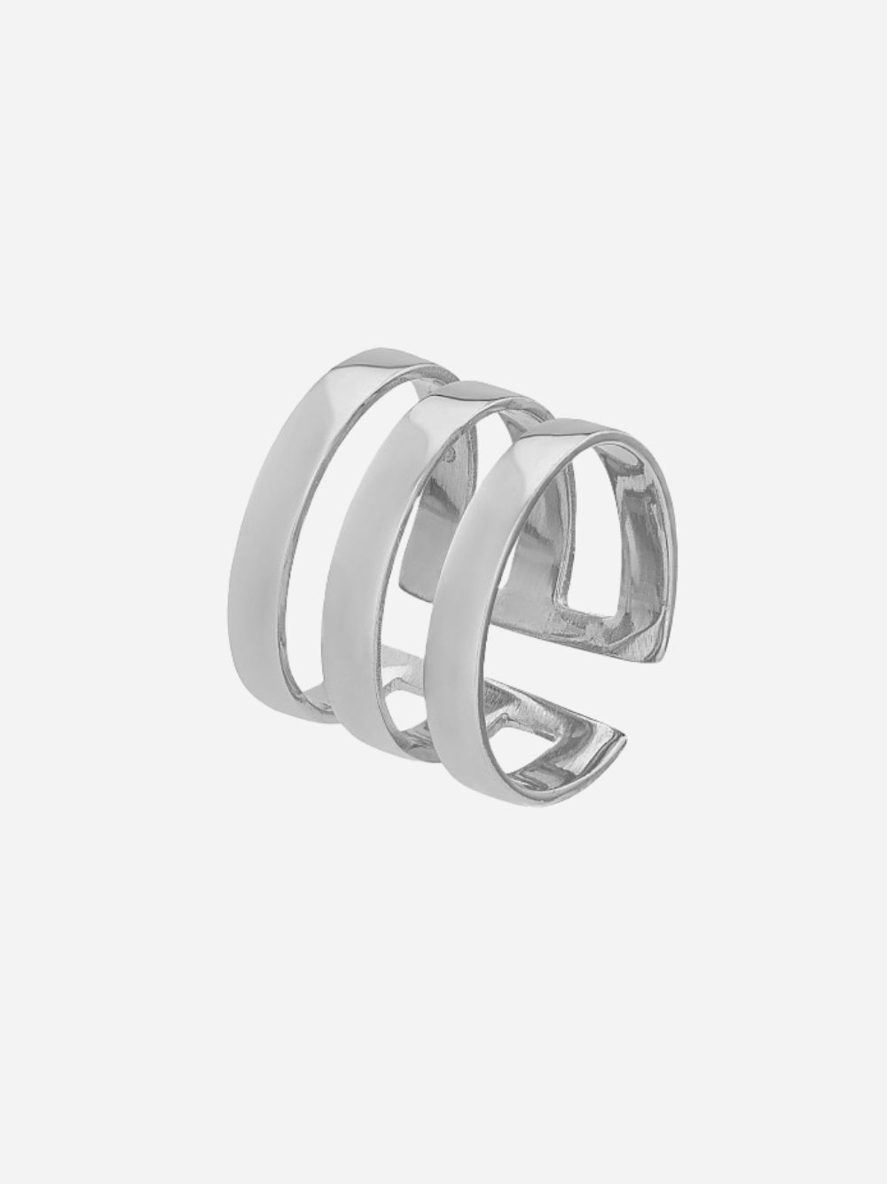 Silver 3 Lines Ring