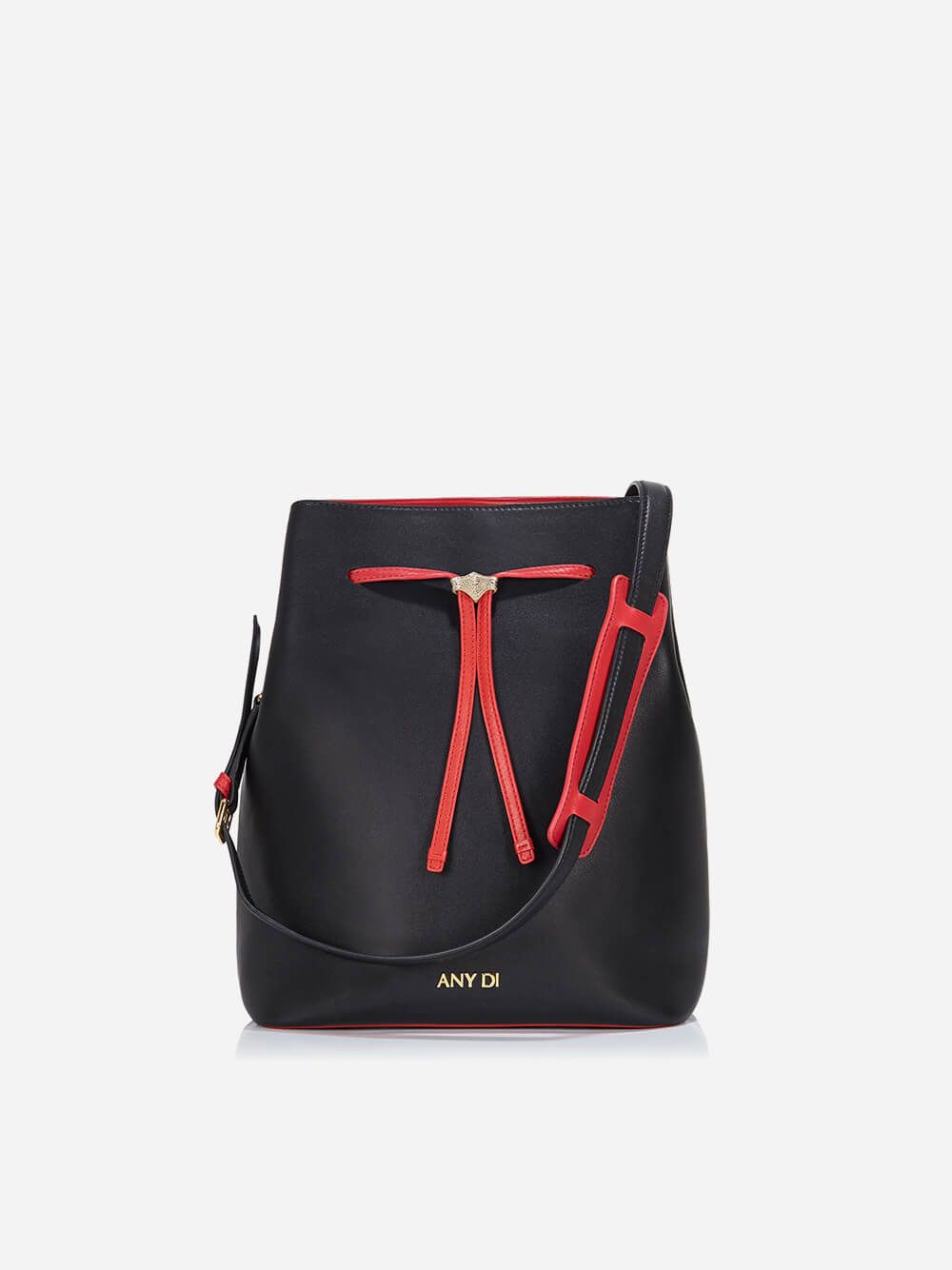 Black Red Bucket Bag | Any Di
