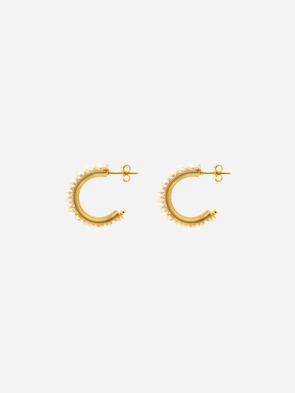 Pearls Hoops | Mesh Jewellery 