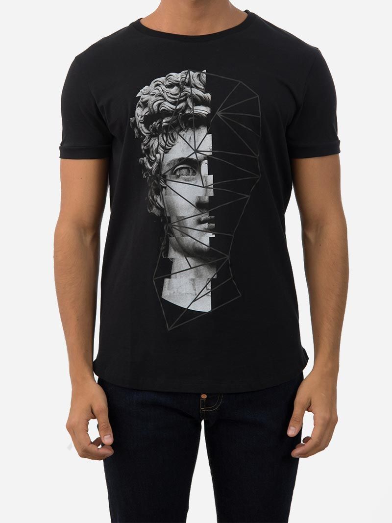 Assimetric Statue Black T-Shirt | Inimigo Clothing