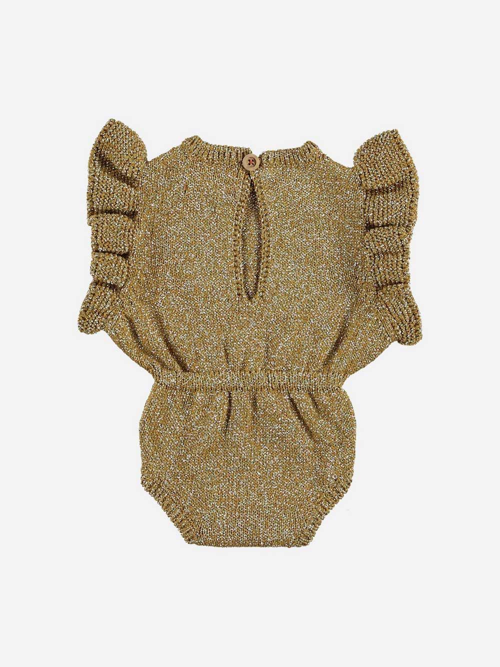 Baby Knitted Playsuit Golden