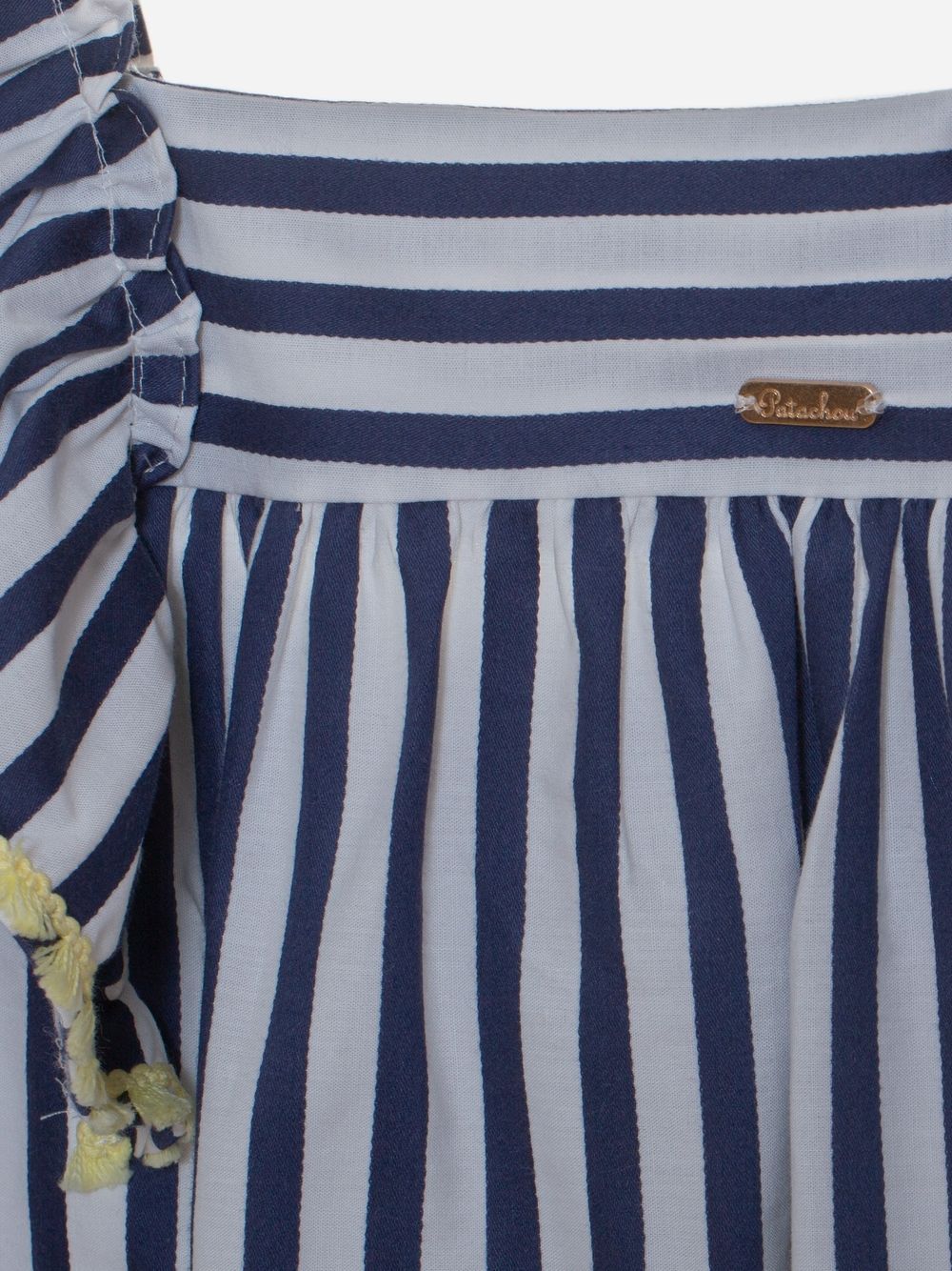 Blue and white striped girls dress