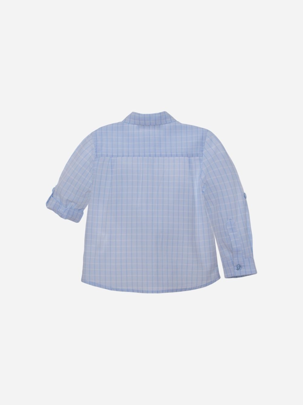 Camisa xadrez azul de menino
